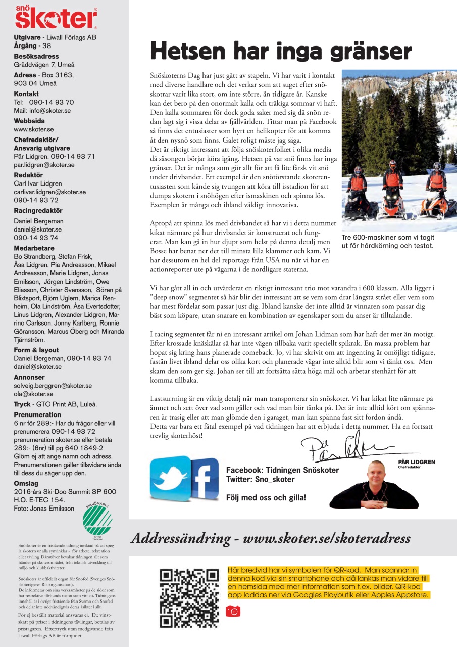 Tidningen Snöskoter Preview Pages