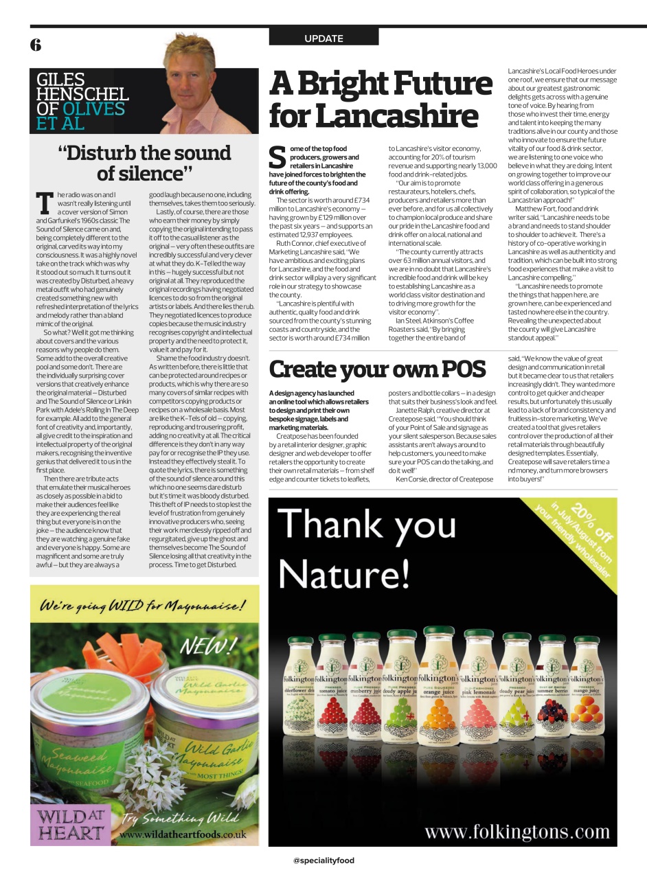 Speciality Food Preview Pages