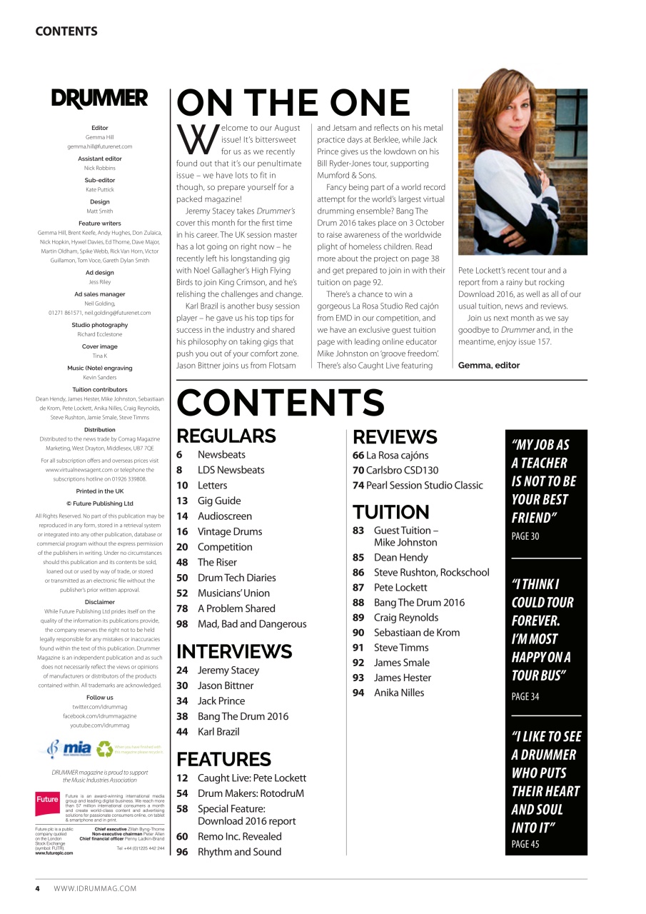 iDrum magazine: Never miss a beat Preview Pages