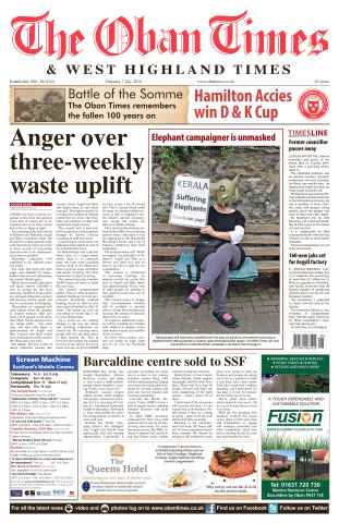 The Oban Times & Lochaber Times issue 7th July 2016