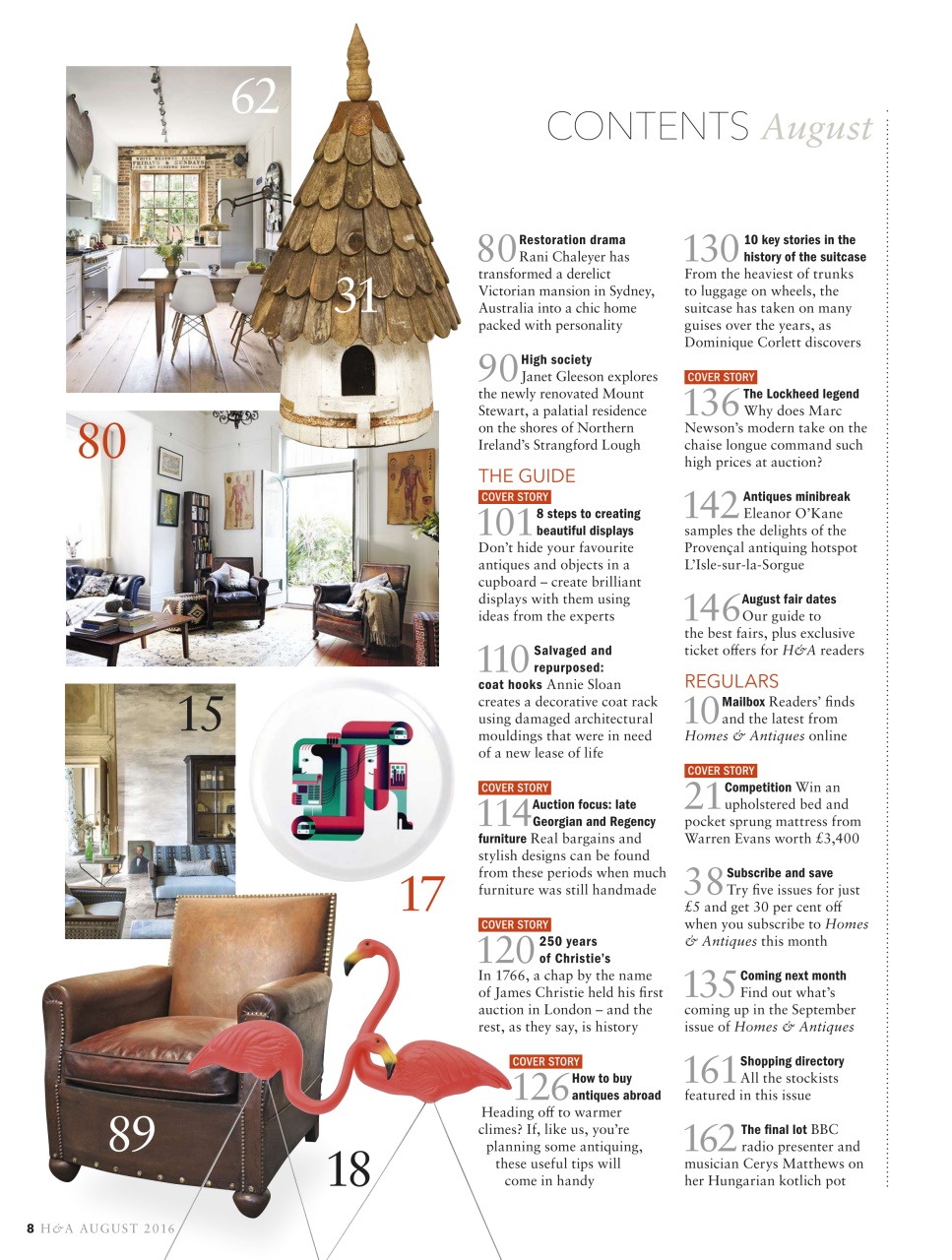Homes & Antiques Magazine Preview Pages
