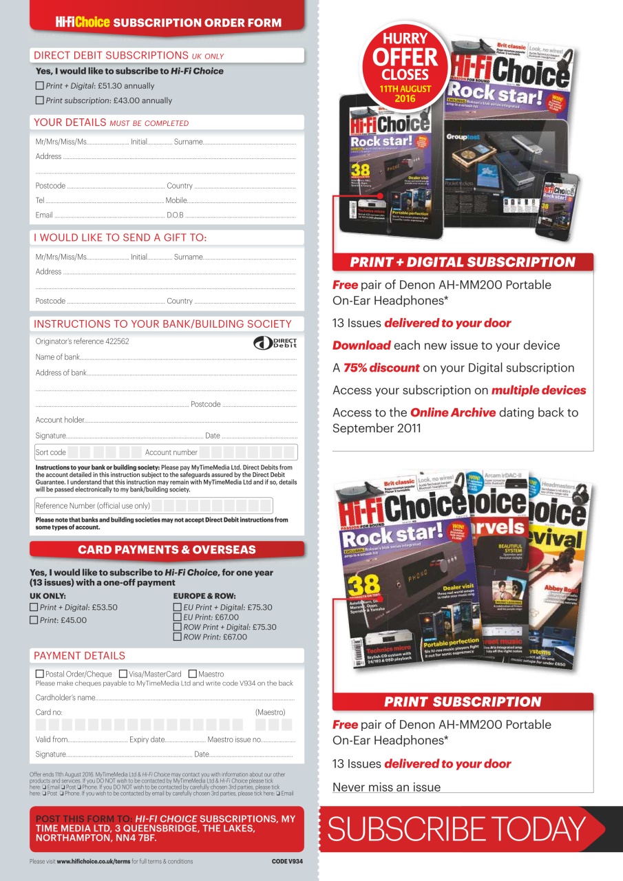 Hi-Fi Choice Preview Pages