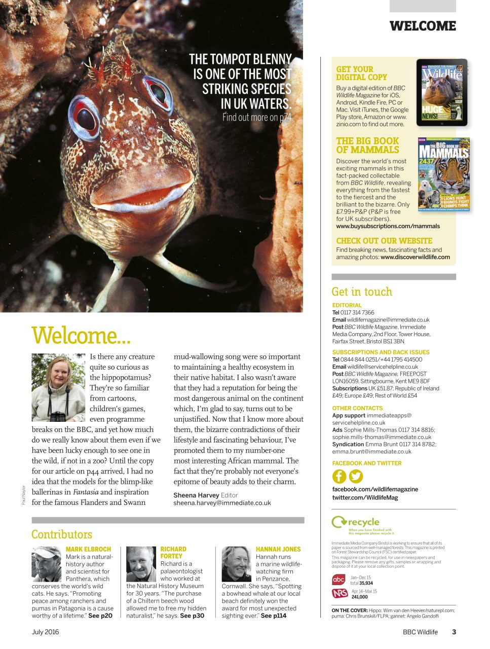 BBC Wildlife Magazine Preview Pages