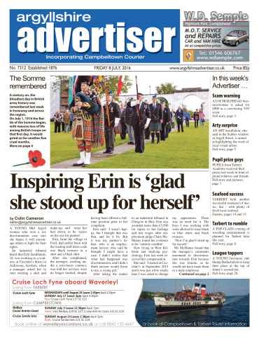 Argyllshire Advertiser issue 8th July 2016