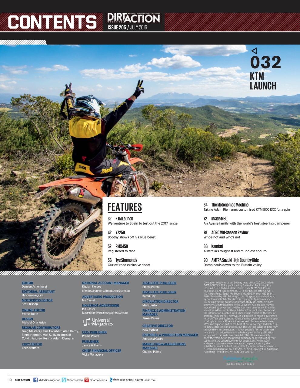 Dirt Action Preview Pages