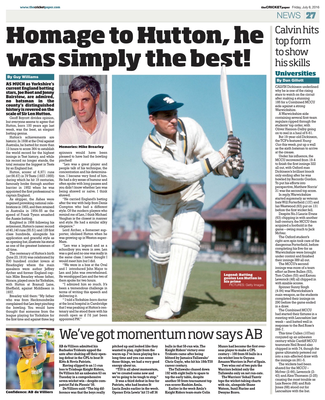 The Cricket Paper Preview Pages