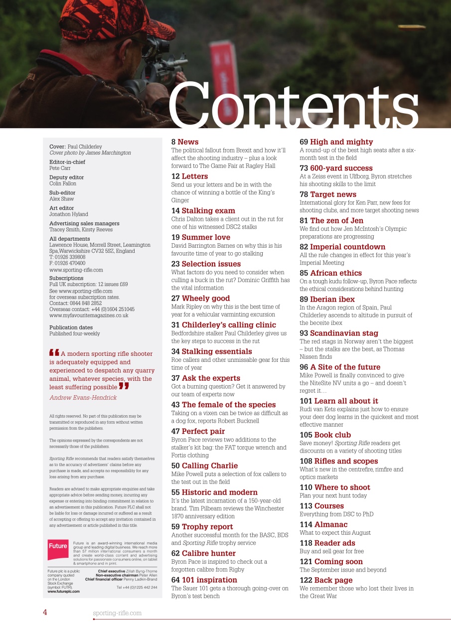 Sporting Rifle Preview Pages
