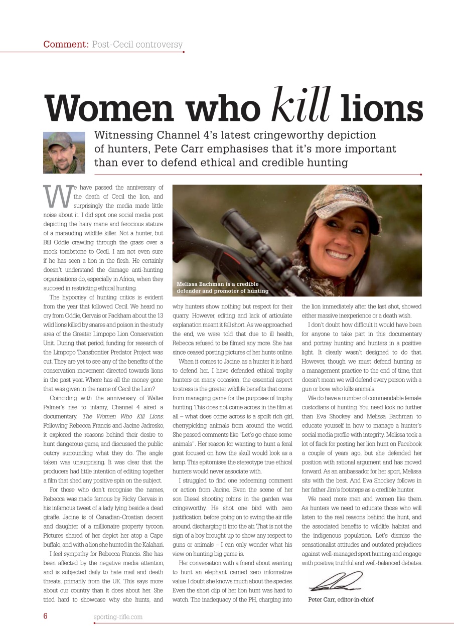 Sporting Rifle Preview Pages
