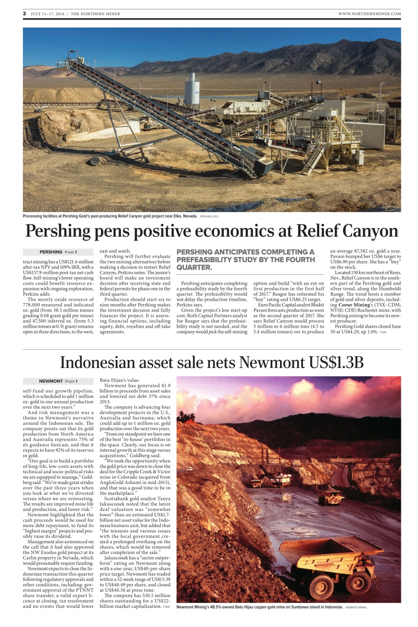 The Northern Miner Preview Pages