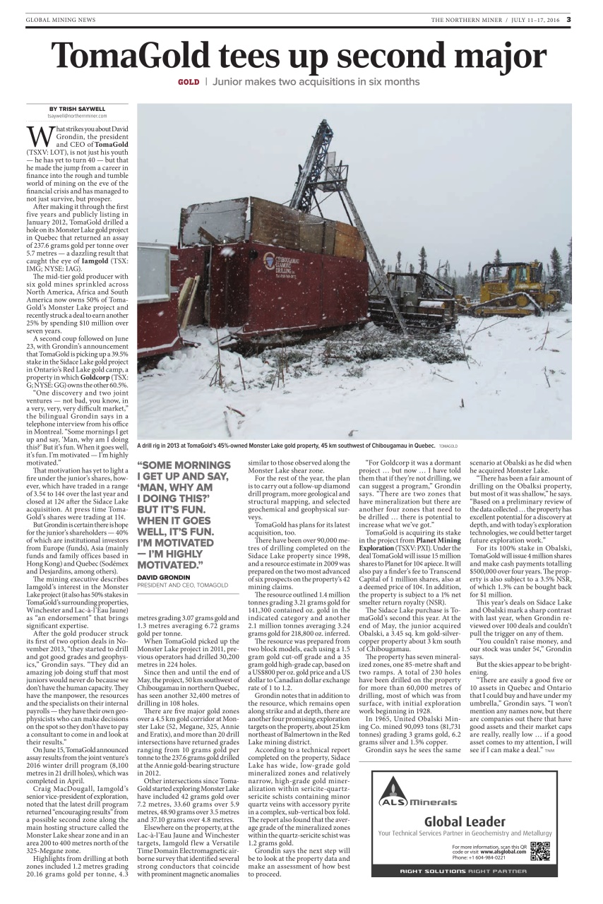 The Northern Miner Preview Pages
