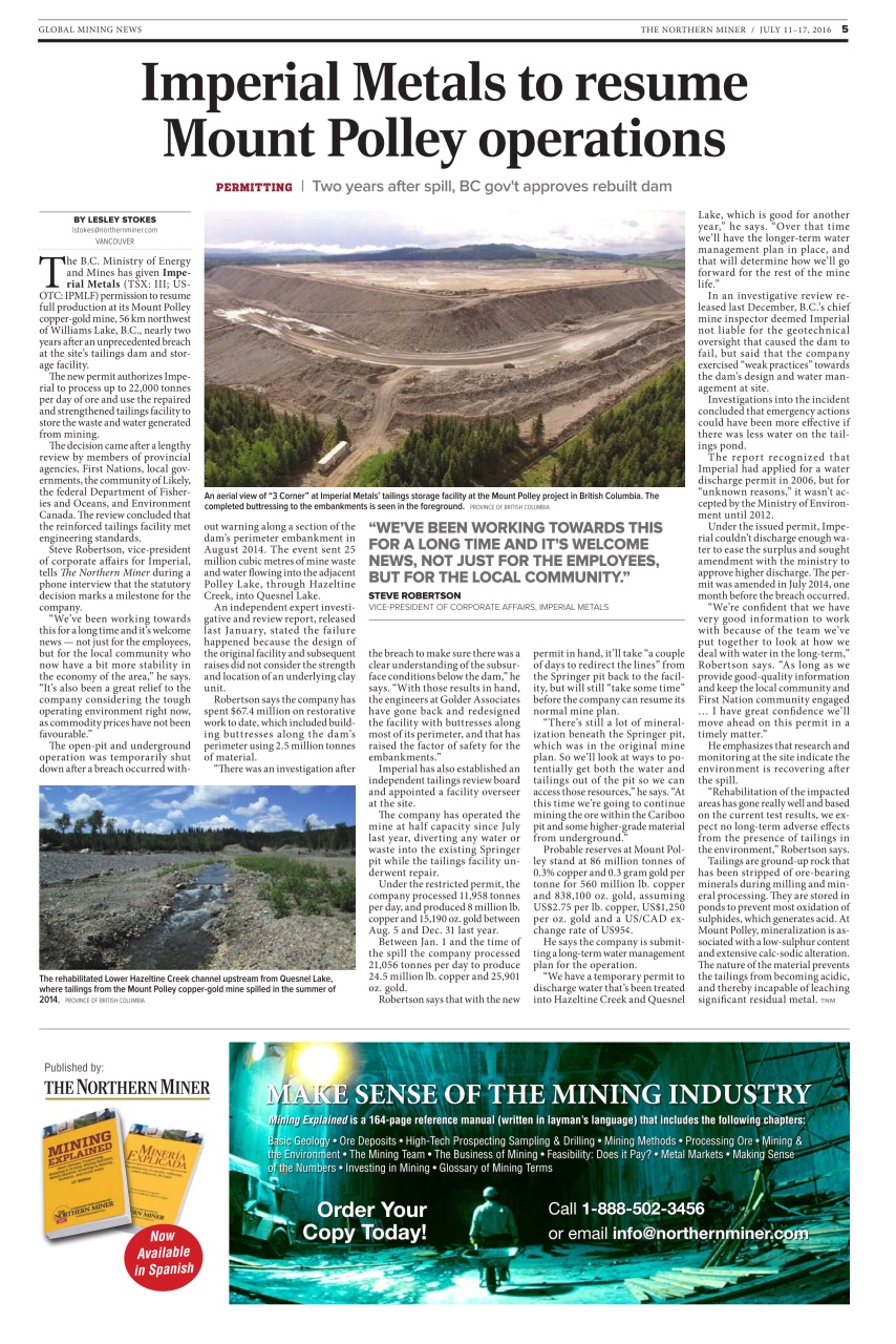 The Northern Miner Preview Pages