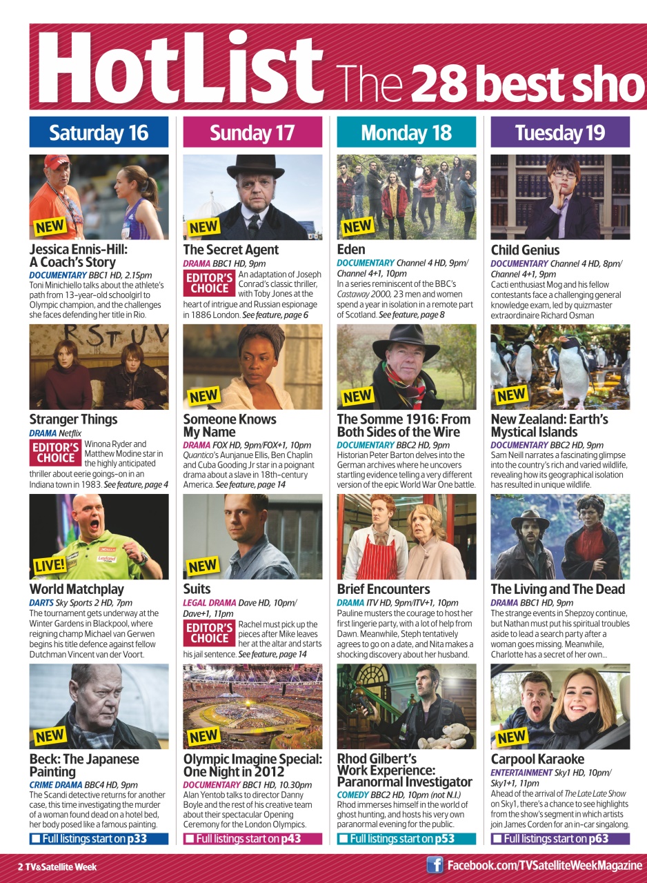 TV & Satellite Week Preview Pages