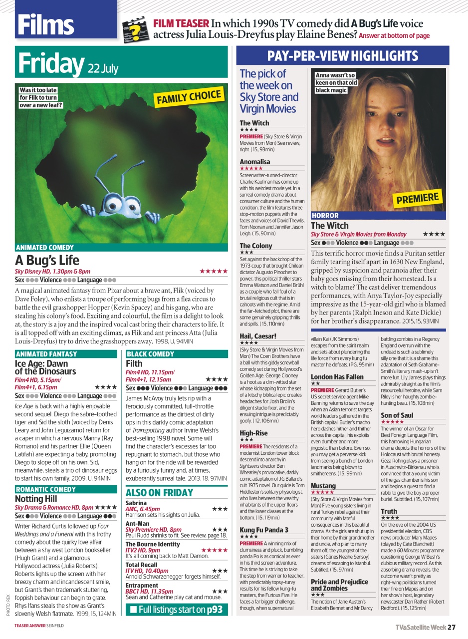 TV & Satellite Week Preview Pages