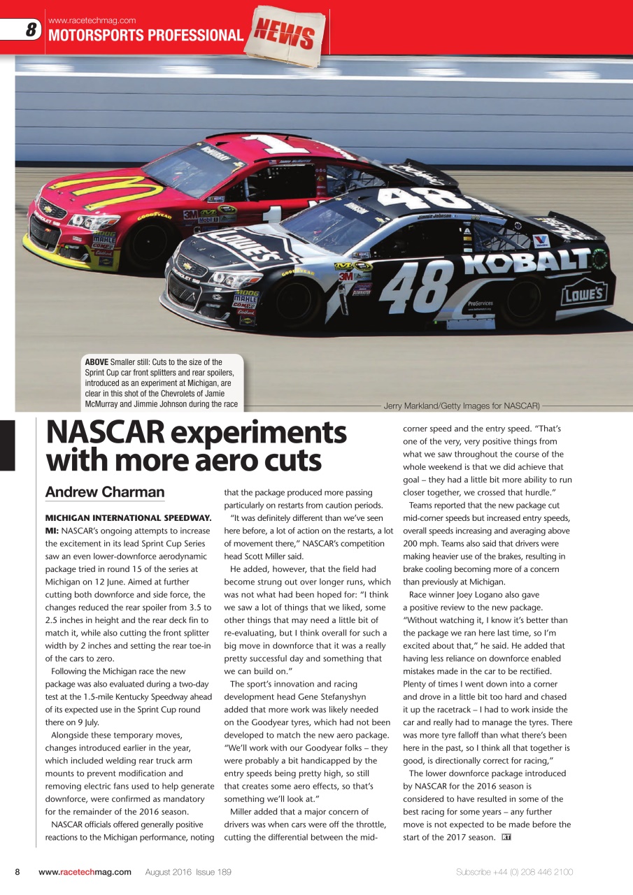 Race Tech Preview Pages