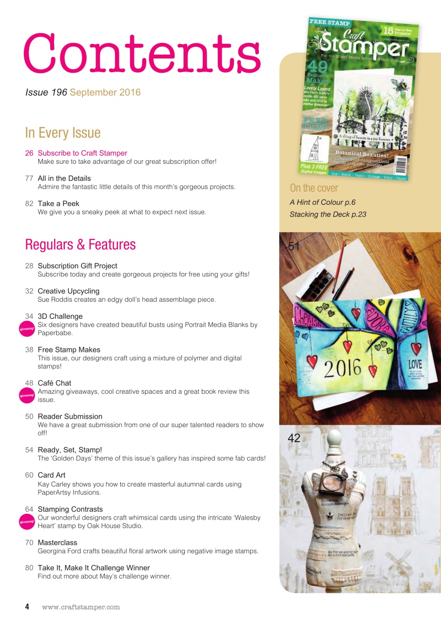 Craft Stamper Preview Pages