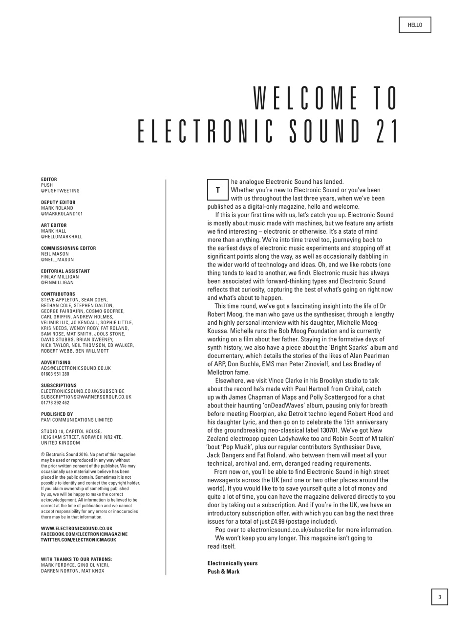 Electronic Sound Preview Pages