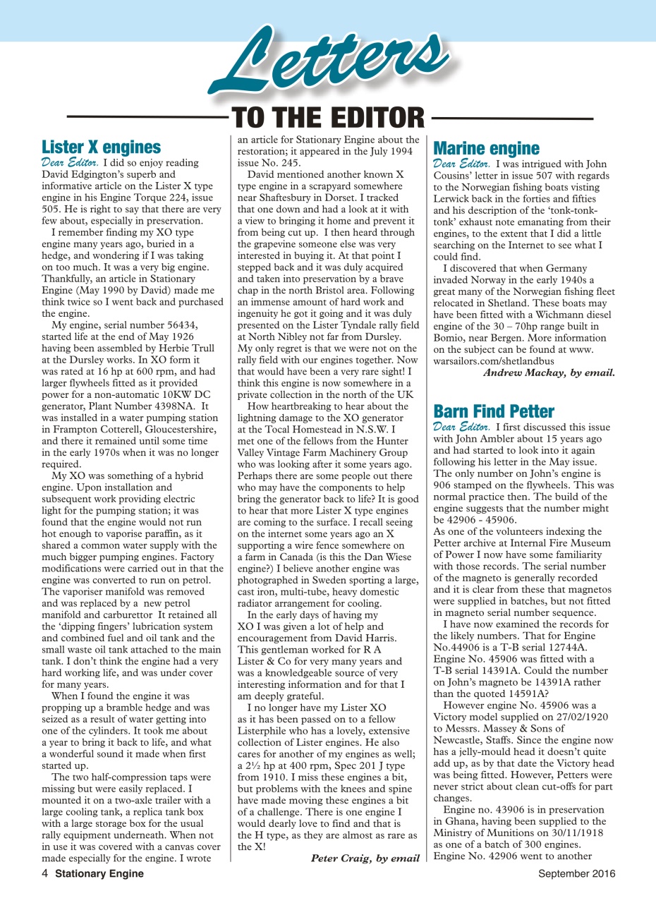Stationary Engine Preview Pages