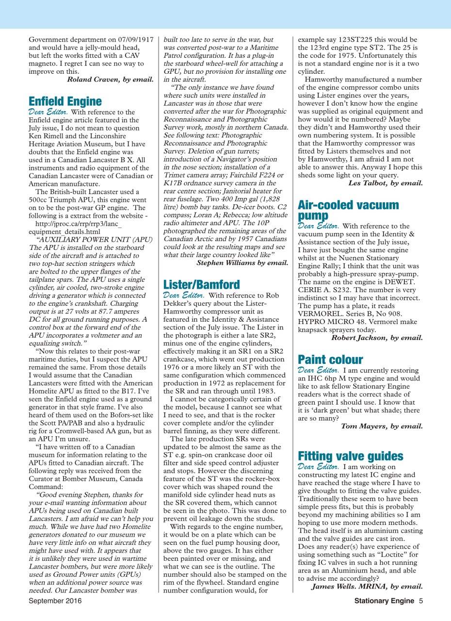 Stationary Engine Preview Pages