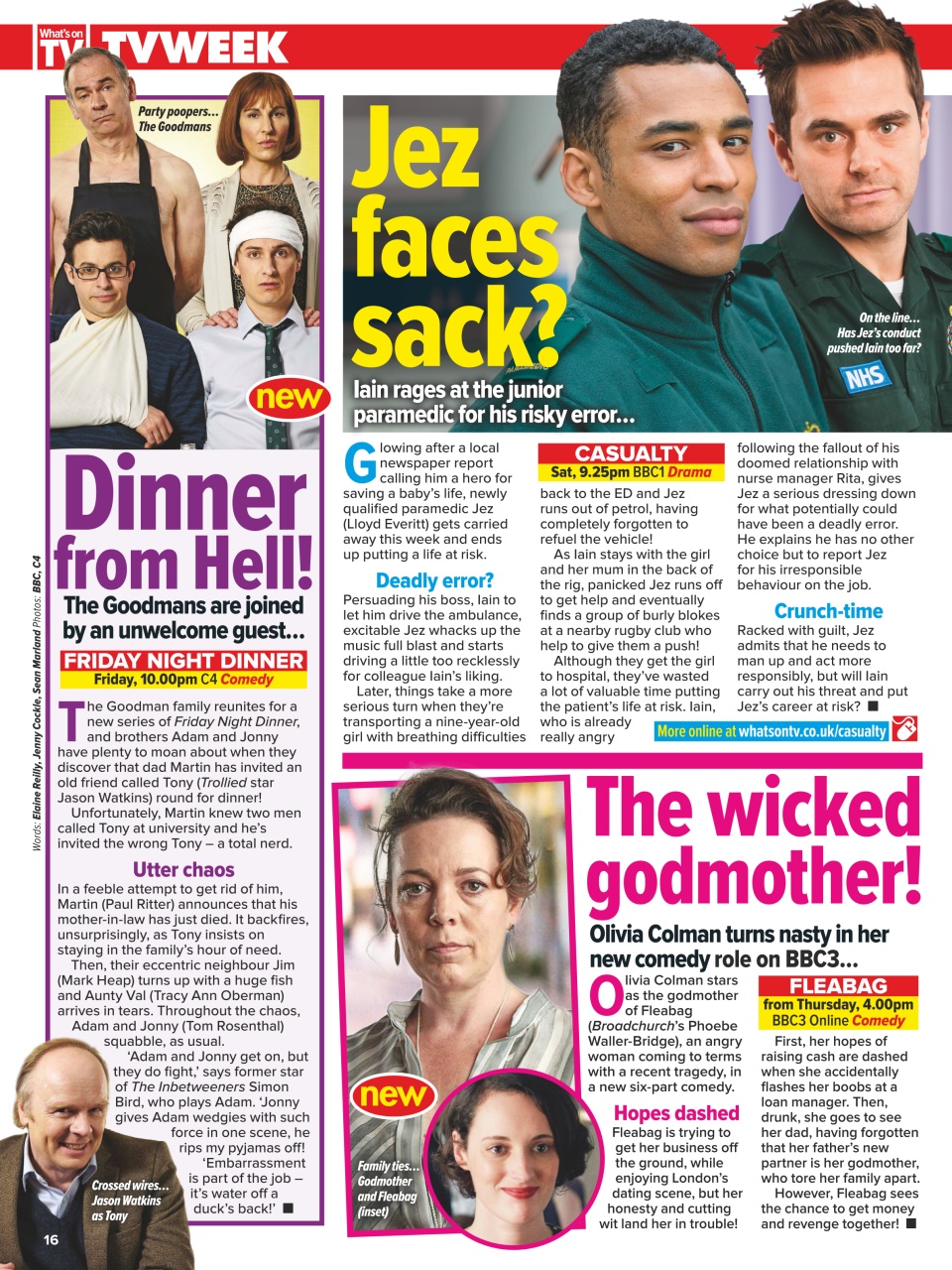 What's on TV Preview Pages