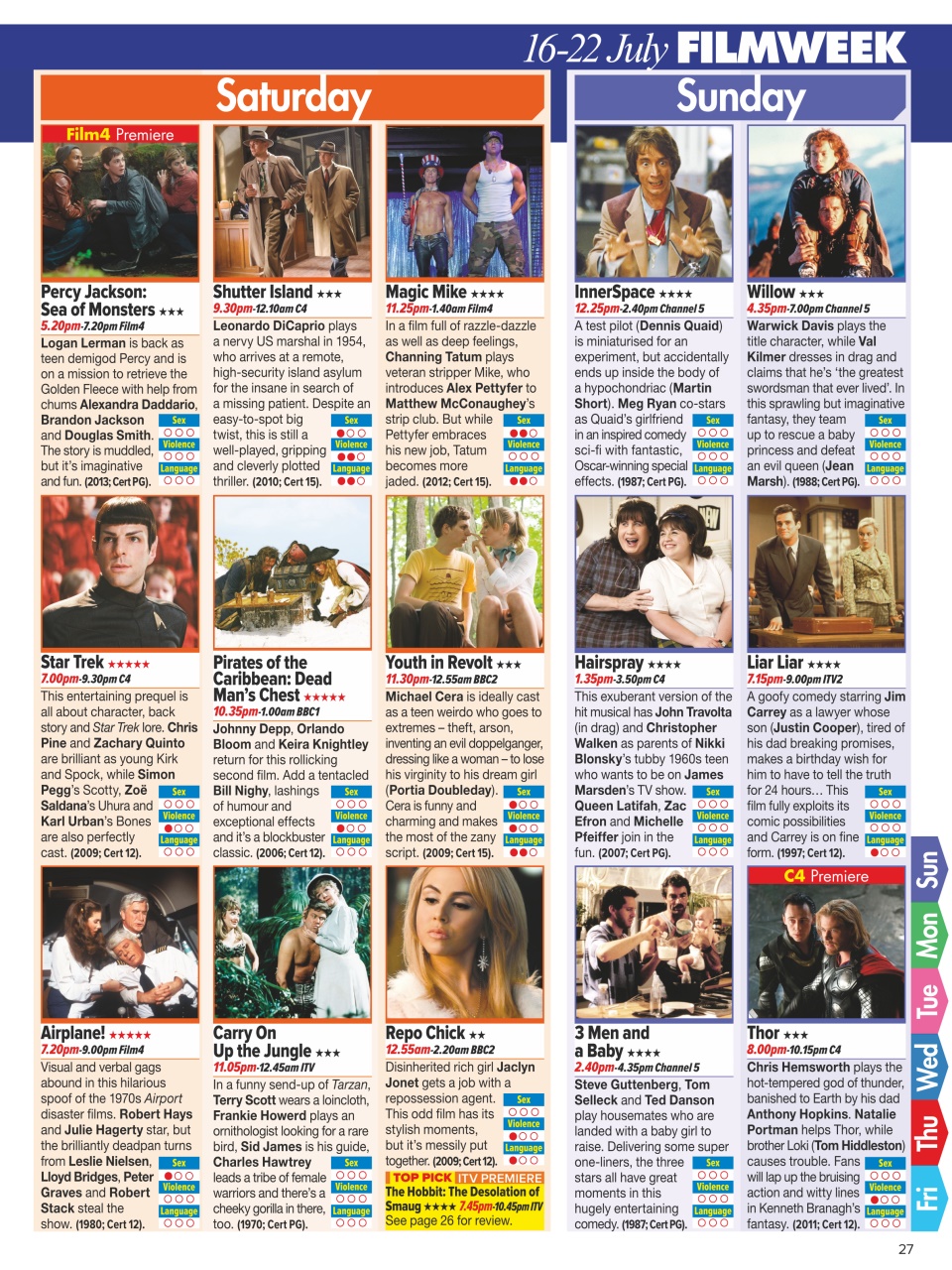 What's on TV Preview Pages