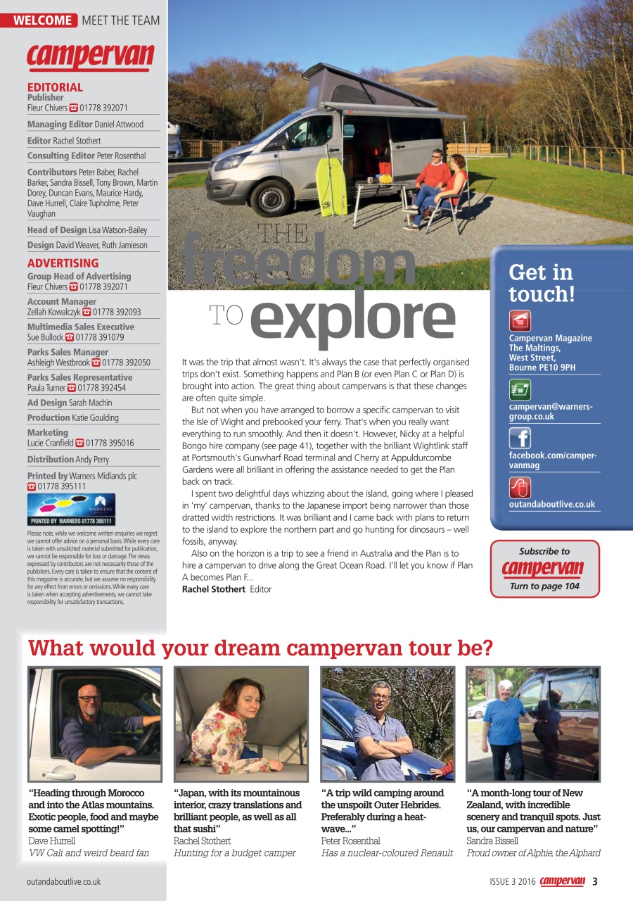 Campervan Preview Pages