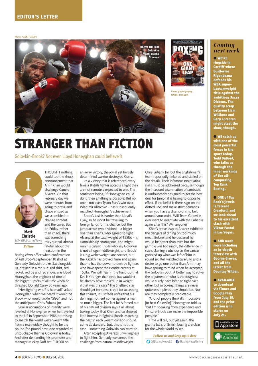 Boxing News Preview Pages