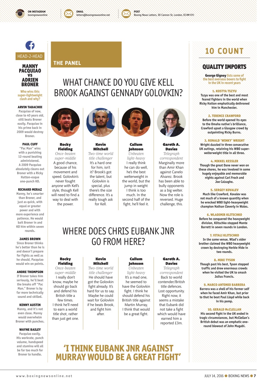 Boxing News Preview Pages