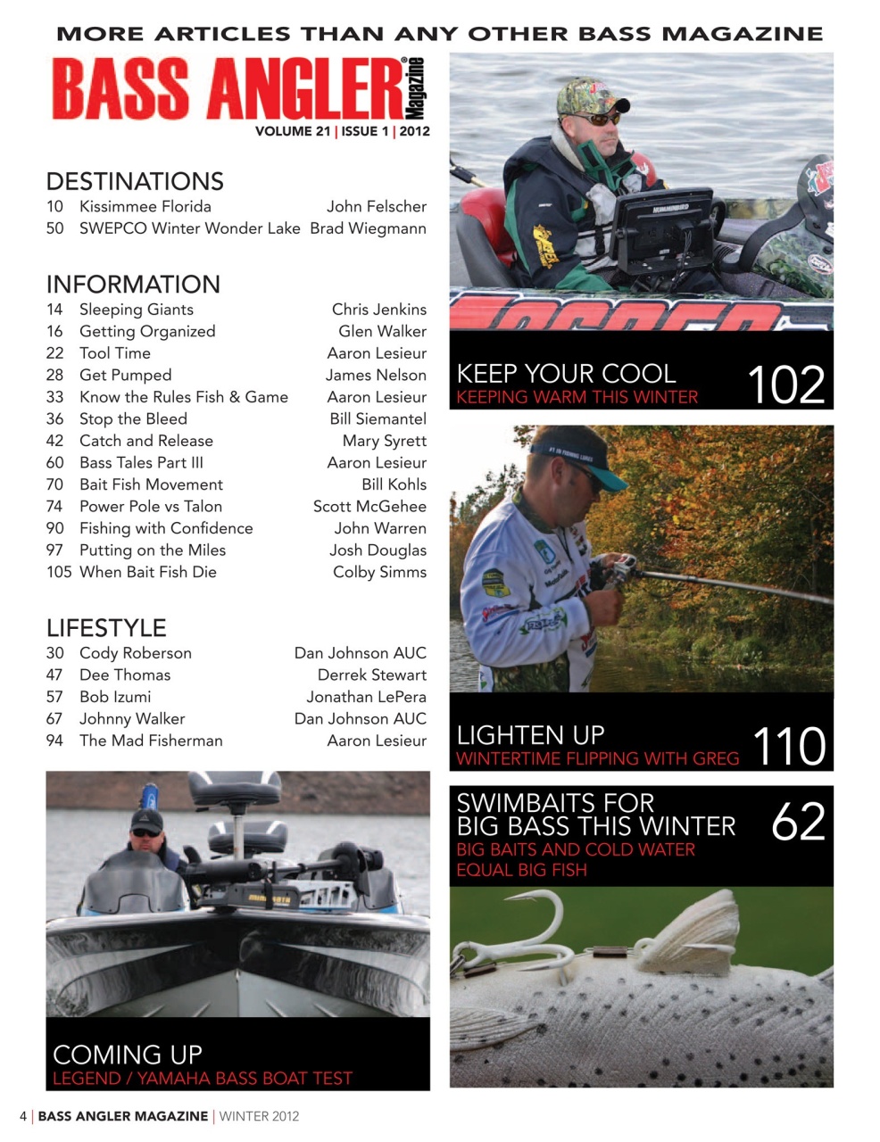 BASS ANGLER MAGAZINE Preview Pages