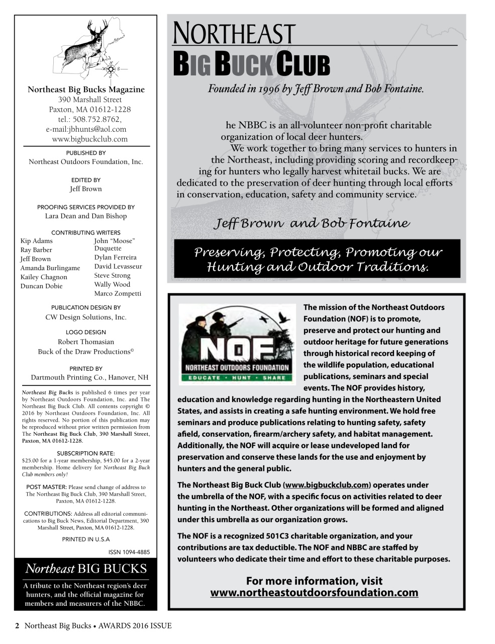 Northeast Big Bucks Preview Pages