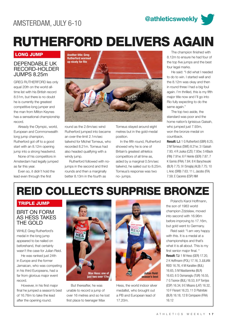 AW – Athletics Weekly Magazine Preview Pages