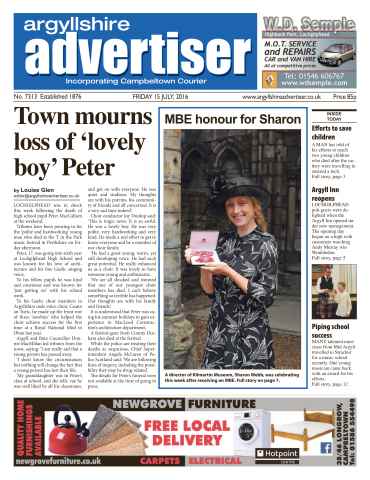 Argyllshire Advertiser issue 15th July 2016