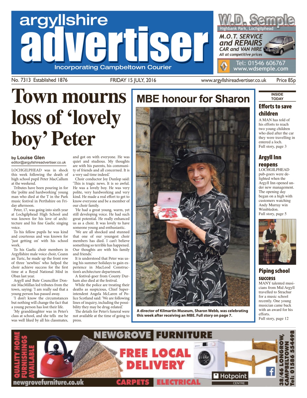 Argyllshire Advertiser Preview Pages