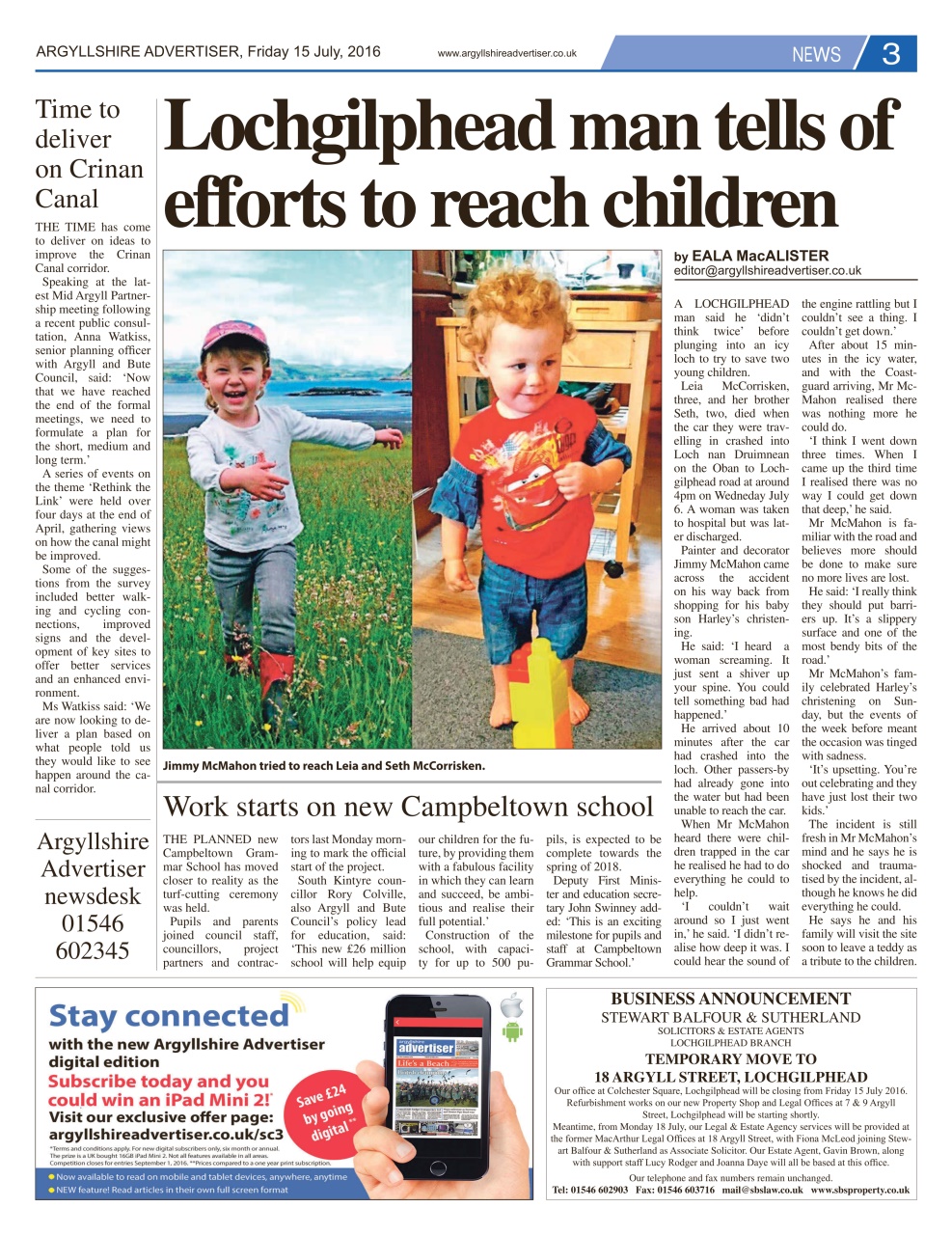 Argyllshire Advertiser Preview Pages