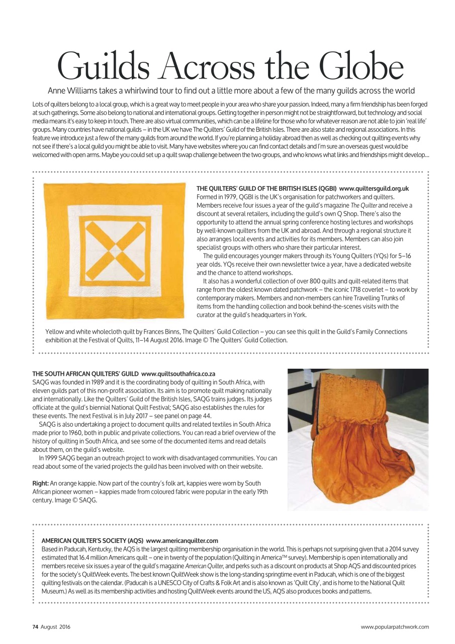 Popular Patchwork Magazine Preview Pages