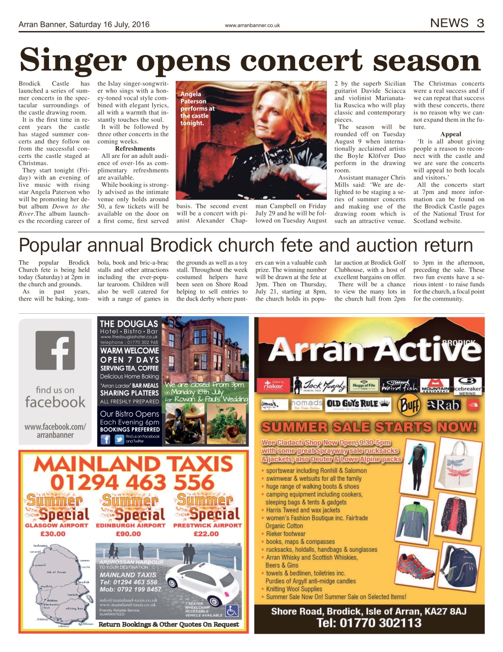 Arran Banner Preview Pages