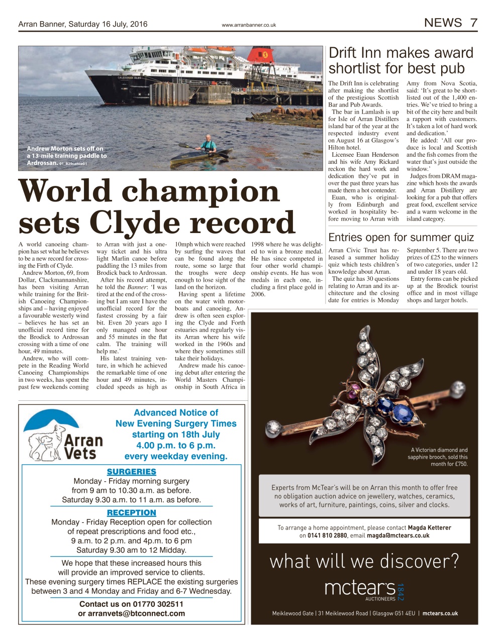 Arran Banner Preview Pages