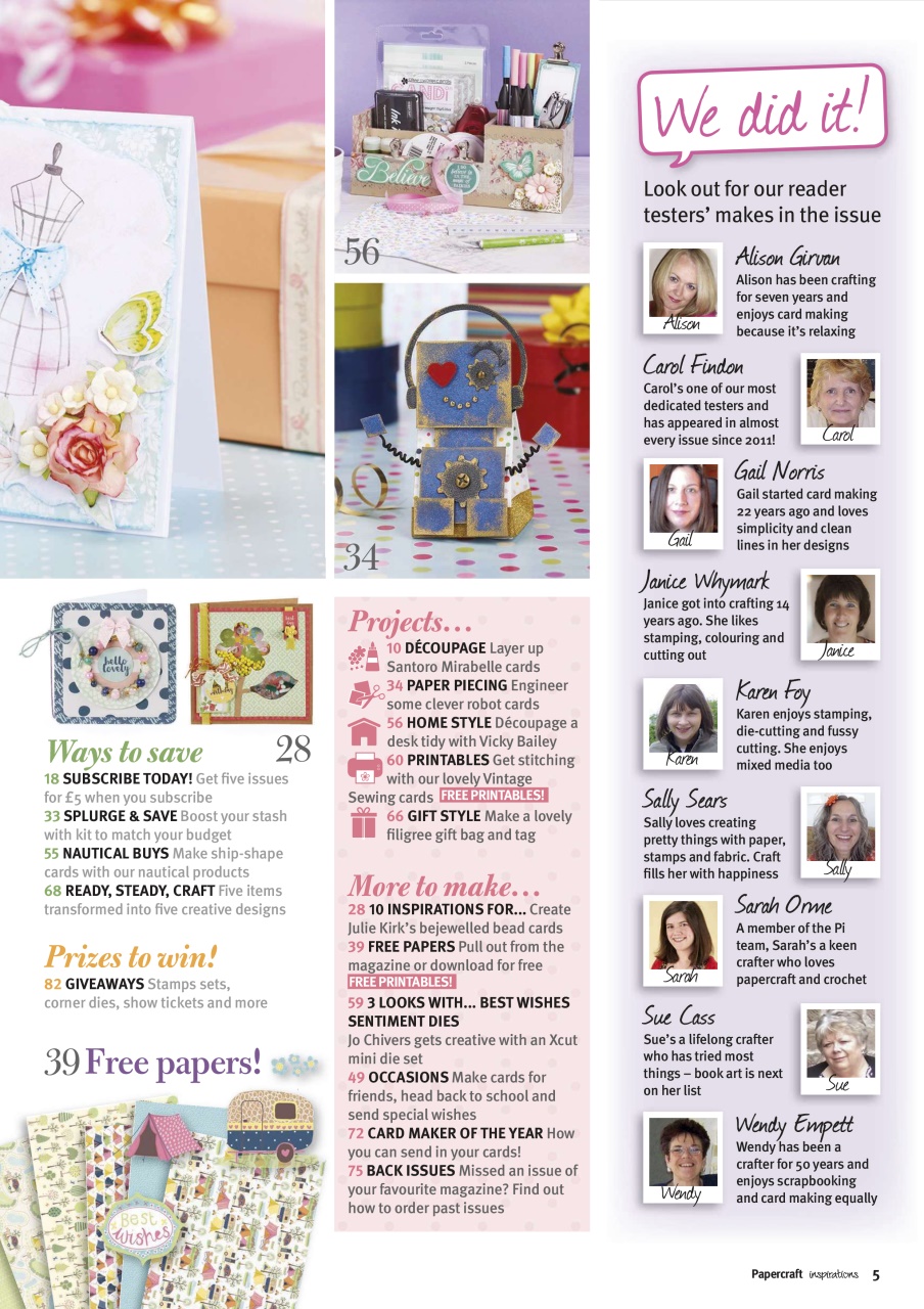 Papercraft Inspirations Preview Pages