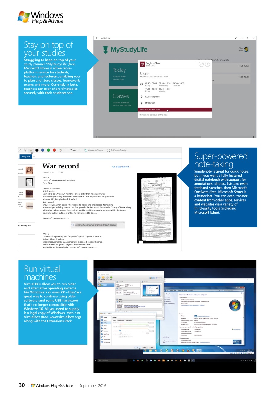 Windows Help & Advice Preview Pages