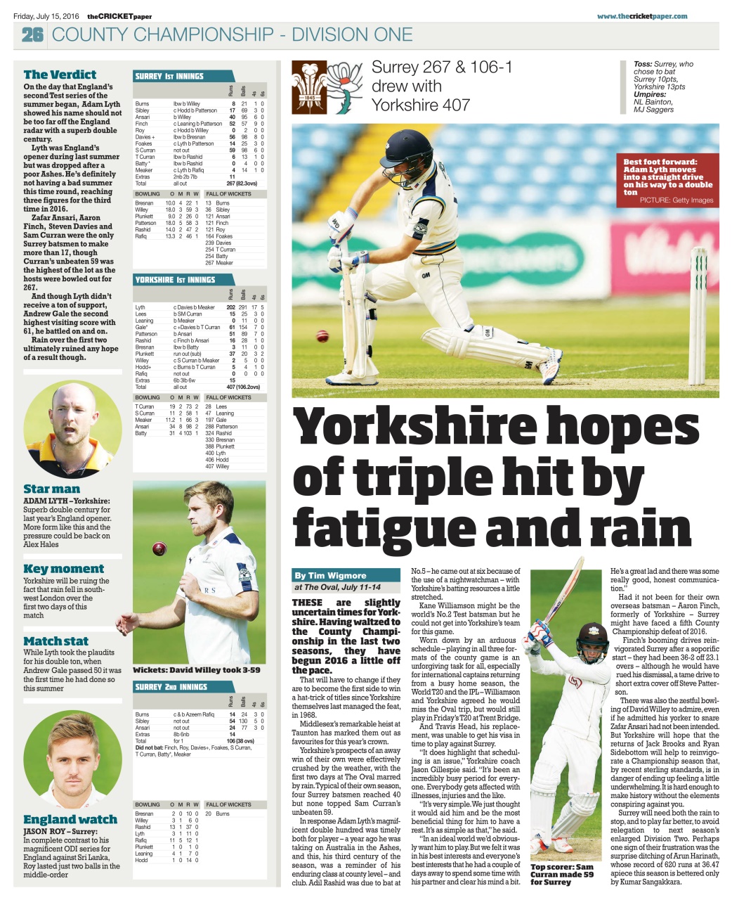 The Cricket Paper Preview Pages
