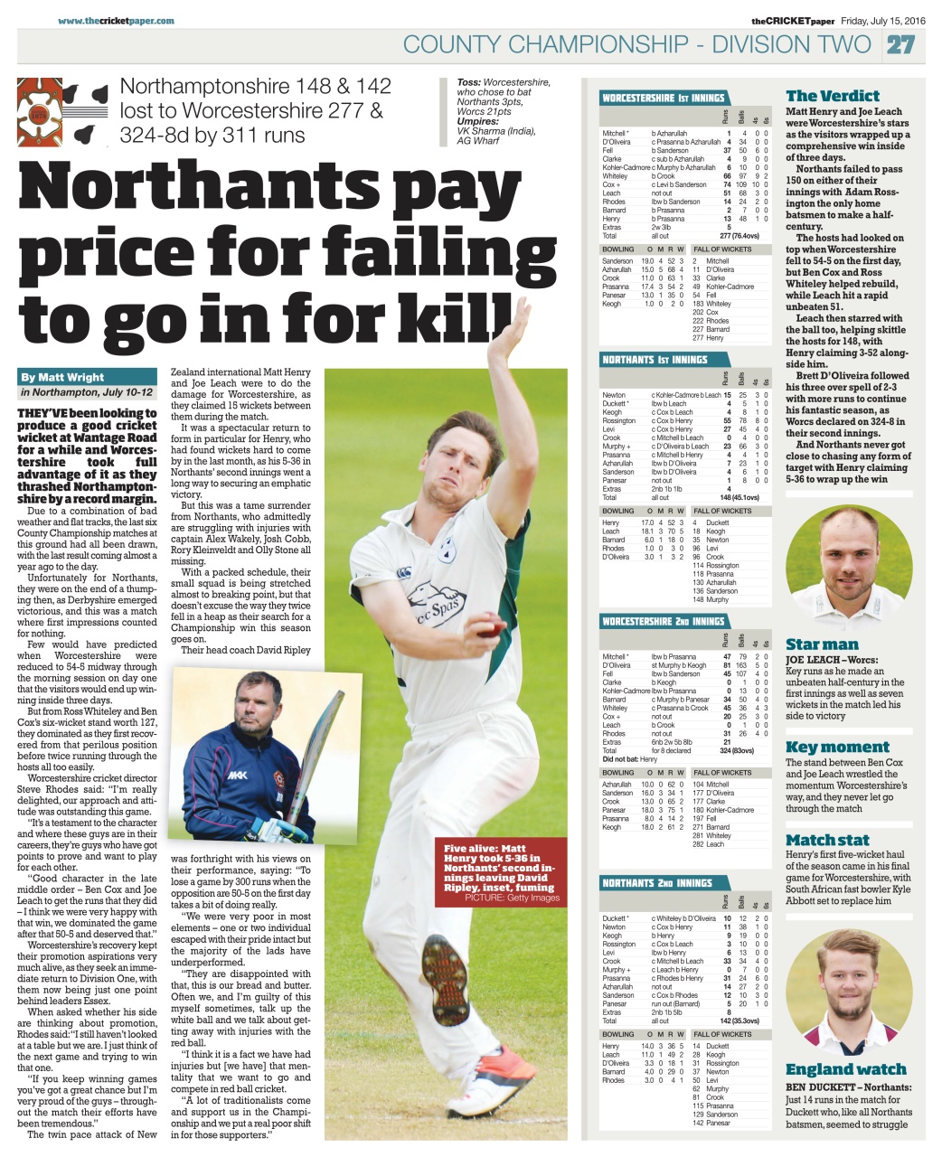 The Cricket Paper Preview Pages