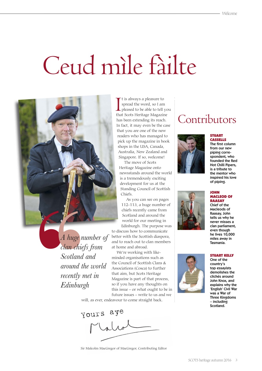 Scots Heritage Magazine Preview Pages