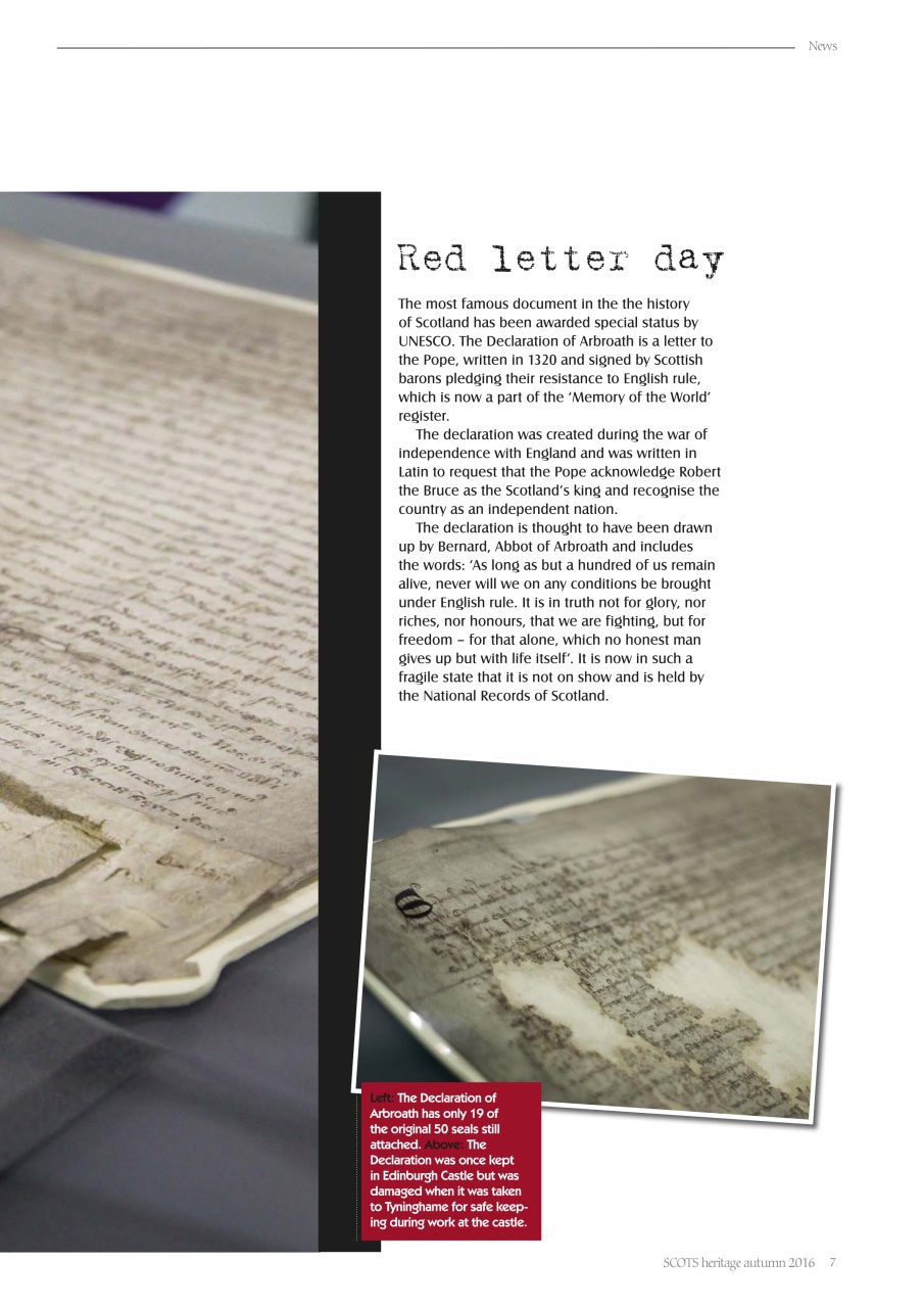 Scots Heritage Magazine Preview Pages