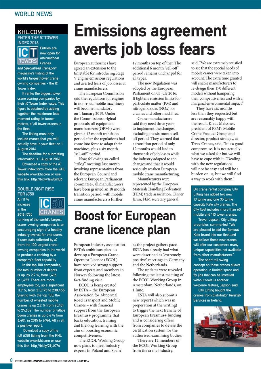 Int. Cranes and Specialized Transp Preview Pages