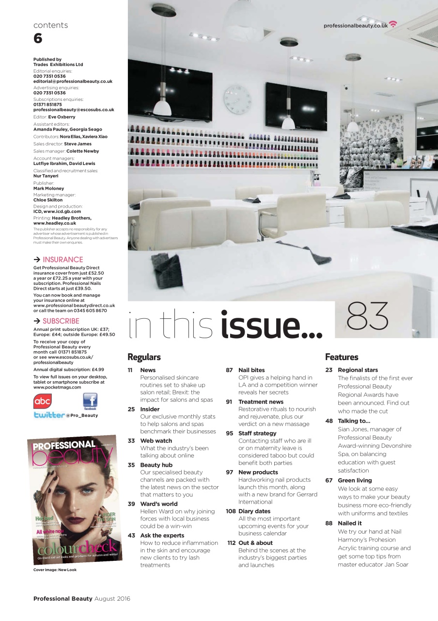 Professional Beauty Preview Pages