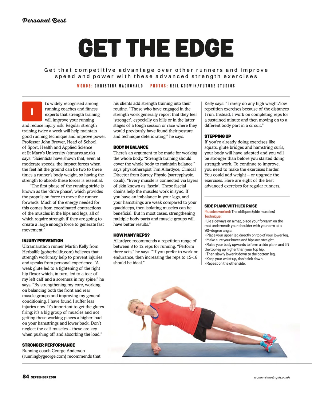 Women’s Running Preview Pages