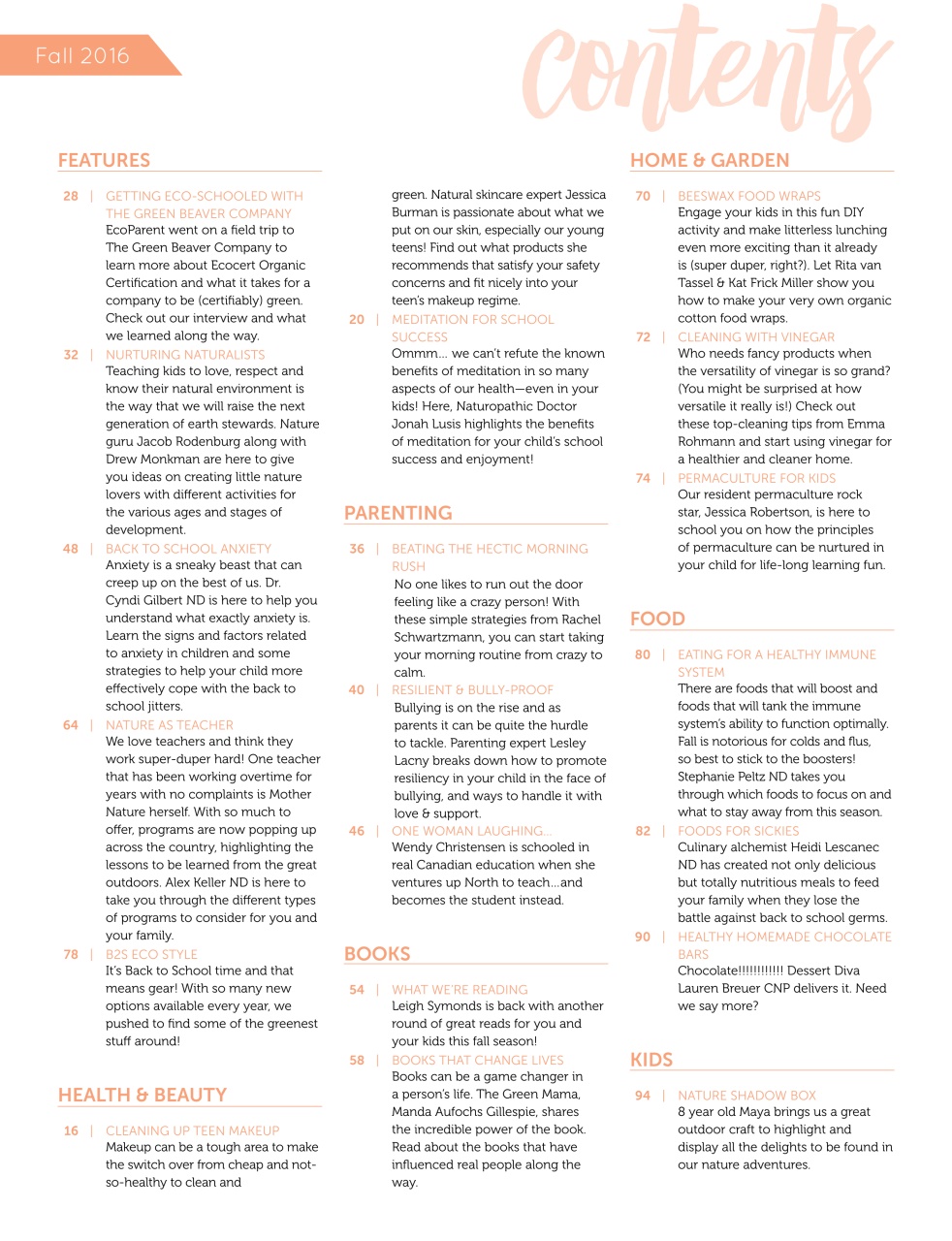 Ecoparent Magazine Preview Pages