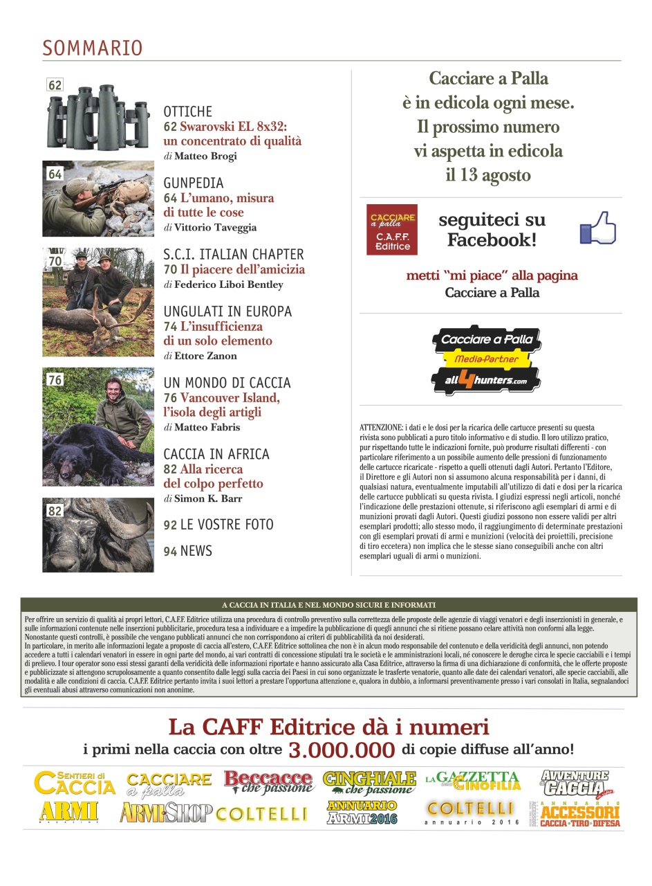 Caccia Magazine Preview Pages