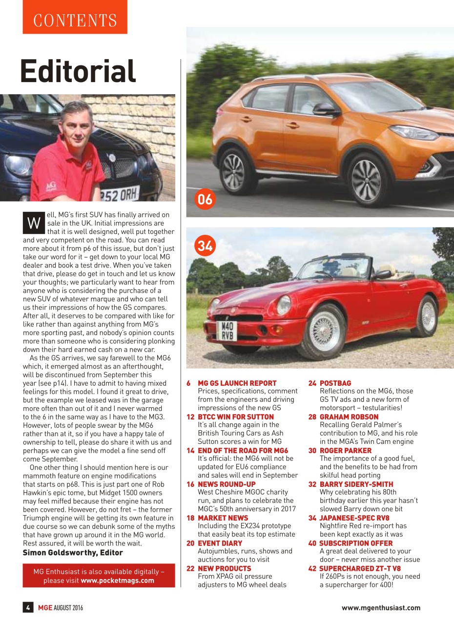 MG Enthusiast Preview Pages