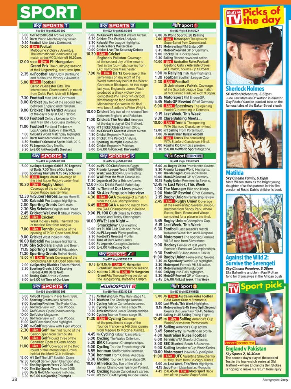 What's on TV Preview Pages