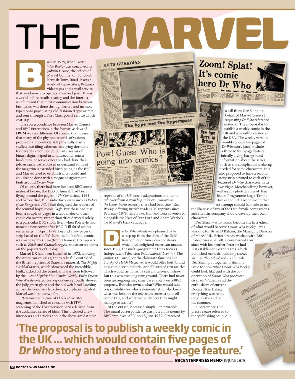 Doctor Who Magazine Preview Pages
